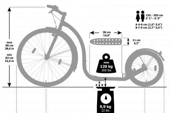 Treková ocelová koloběžka Kickbike Sport G4 parametry