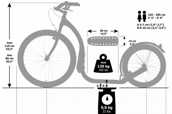 KICKBIKE CRUISE MAX 20 - parametry